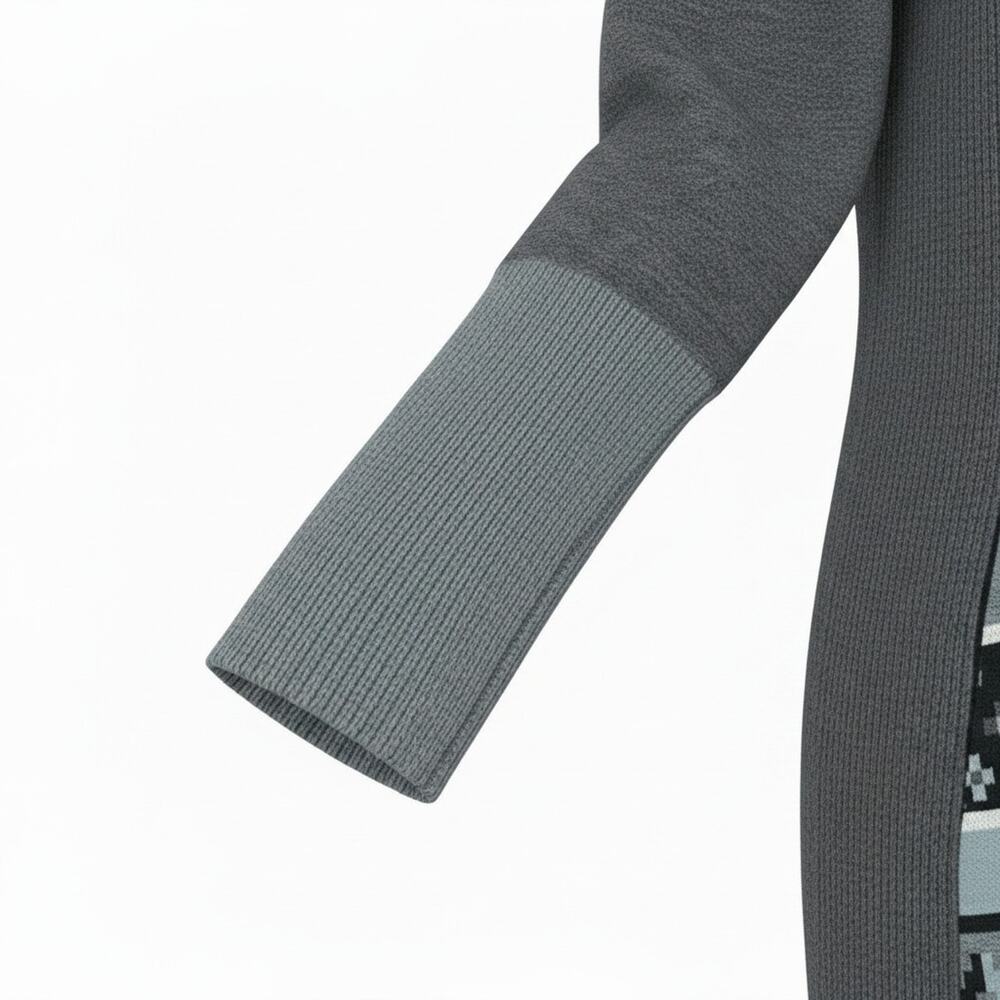 Title Nine Blue Gray Quarter Zip Sweater Small Wool Blend Athletic Pullover - Picture 4 of 11